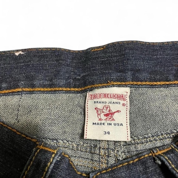 True Religion Black Straight Jeans Timeless Style - Picture 4 of 5